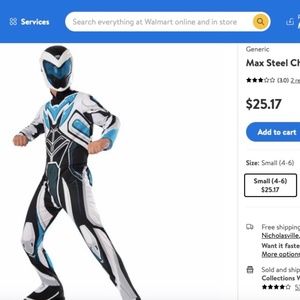 Rubies Boys Max Steel Halloween Costume Size Small